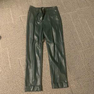Green Leather Pants